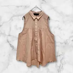 【アンタイトル】ノースリーブ ブラウス　シャツ　チュニック　ゆったり　オシャレ