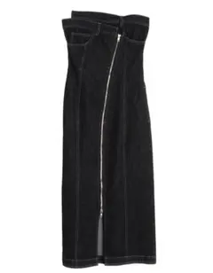 【新品未使用タグ付き】ラグナムーン デニムアシンメトリーベアワンピース S