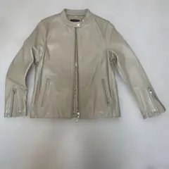 【URBAN RESEARCH】ベージュ レザージャケット ジッパー付きのサムネイル