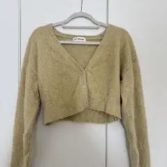 LILY BROWN ラメ入り シャギー カーディガン