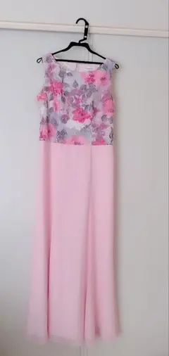 フラワープリント ノースリーブドレス