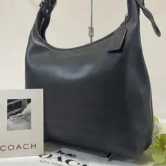 【美品/カード付】オールドコーチ 9058 エルゴ ワンハンドバッグ レザー 黒
