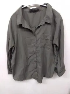【美品】VENCE EXCHANGE オリーブグリーン長袖シャツ
