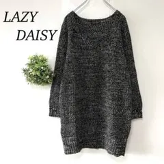 レイジィーディジー【M】チュニック　セーター　ニット　深Ｖネック　ゆるダボ