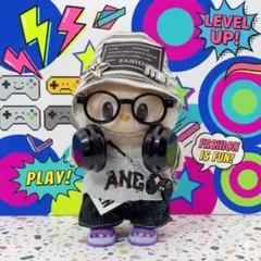 LABUBU ぬい服　 ヘッドホン メガネ　7点セット　No.230 ボーダー