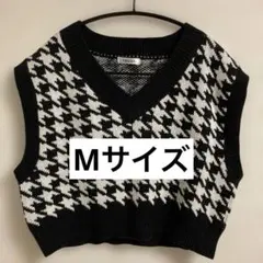 B.F.セール INGNI ハウンドトゥース Vネックニットベスト