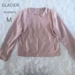 GLACIER ノーカラージャケット ピンク Mサイズ