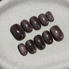 【現品・サイズ変更可能】ネイルチップ　マグネット　ワンカラー　シンプル