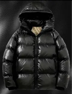 ブラック フード付きダウンジャケット drip opium