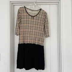 ダックス　チェック柄ワンピース　Mのサムネイル
