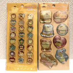 ポムポムプリン おはじきふうシール ウォーターシール 2枚セット サンリオ