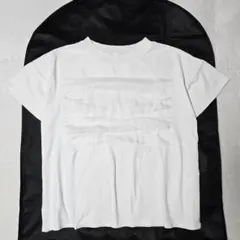 rienda/オーガンジー半袖ロゴ Tシャツ/異素材/ドロップショルダー/F/白