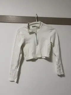 ZARA ホワイト クロップドトップス