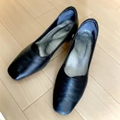 【日本製】ブラックパンプス 23cm 黒 冠婚葬祭 リクルート 卒業式 入学式