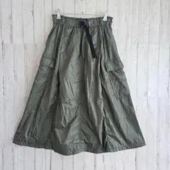 Provador ロングスカート ウエストゴム ベルト付き Mサイズ カーキ
