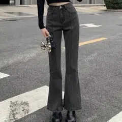 レディース ハイウエスト ブーツカットジーンズ XSサイズ