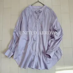 UNITEDARROWS 長袖シャツブラウス スキッパーリボン コットン