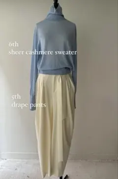 【新品未使用】deres 6th sheer cashmere sweater