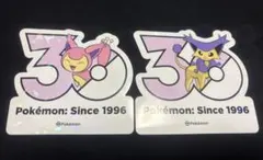 韓国限定 ポケモン プラスル マイナン ステッカー 2枚セット 30周年記念 韓国限定 ポケモン プラスル マイナン ステッカー 2枚セット 30周年