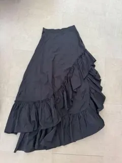 max mara アシンメトリー フリル ロングスカート ブラックのサムネイル