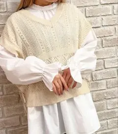 ロングニットカーディガン