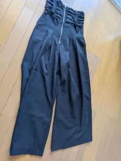 ブラックハイウエスト　ワイドパンツ