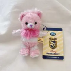 タグ付 ユニベア スフレ チェシャ猫 ぬいぐるみバッジ キーチェーン＆ストラップ