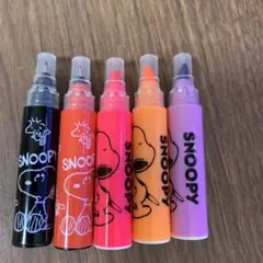 スヌーピー　極細ペン・蛍光ペン　5本セット