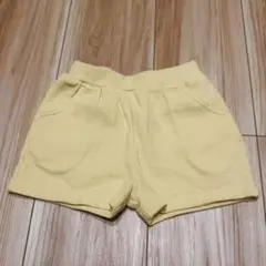 futafuta ベビー ワッフル ショートパンツ 95cm イエロー 保育園着