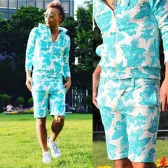 70%OFF  GORI'Z ワッフル生地花柄セットアップ Ⓜ︎