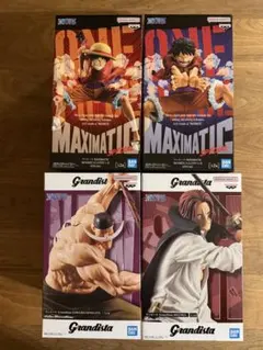 ワンピース フィギュア 4体(ルフィ2体、シャンクス、白ひげ)セット