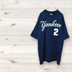 マジェスティック【L】 ヤンキース ジーターTシャツ USA 野球 ヴィンテージ
