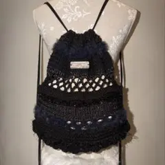 ハンドメイド 編み物 ナップサック 平成女児 - メルカリ