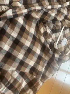 チェック柄 長袖シャツ ワンピース 秋服