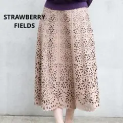 ストロベリーフィールズ　ステンドガラスフレアスカート ピンクのサムネイル