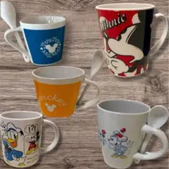 ディズニー　マグカップ 5個セット ミッキー ミニー ドナルド まとめ売り