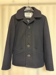 【美品】ショット U.S. 740N ピーコート キルティング ウール 38 M Schott ショット USA製ピーコート740N キルティング ブラック 38