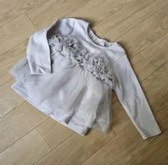 petit main チュールビスチェドッキング ロングTシャツ