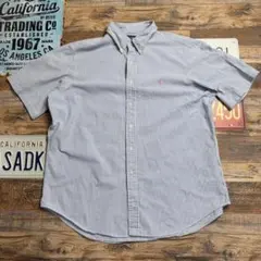 90s ラルフローレン シアサッカー 半袖BDシャツ ストライプ XL 古着のサムネイル