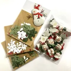 デコレーションパーツ ３種類セット　スノーマン　クリスマス