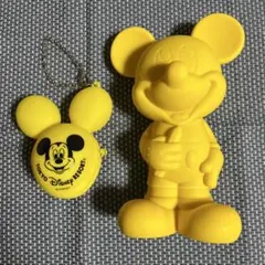 ディズニー ミッキーマウス バルーン キーホルダー ペンケース イエロー