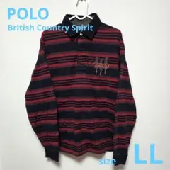 【POLO British Country Spirit】 ラガーシャツ LL