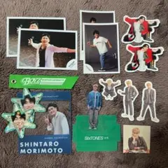 【美品】森本慎太郎 SixTONES リボンキーホルダー ミニフォト ステッカー