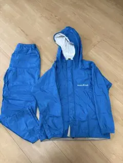 モンベル　クレッパー Kid's 130 上下セットレインウェア