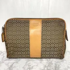 COACH コーチ　シグネチャー　クラッチバッグ　セカンドバッグ