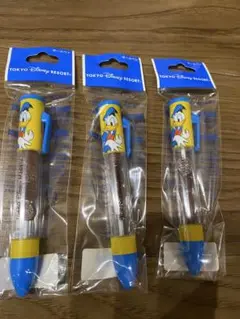 ドナルド　チョコクランチ　ボールペン3本セット