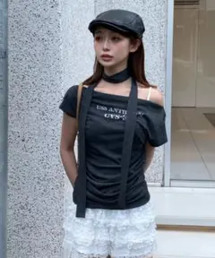 定価4400円　新品未開封　RayCassin タイ付プリントドルマンTシャツ