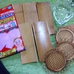おしぼりトレイ、コースター、ガラス皿、クロス