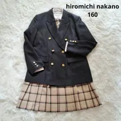 美品 ヒロミチナカノ 卒服 フォーマルスーツ ダブル 金ボタン 160