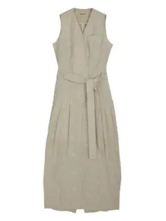 Max Mara［白タグ］リネン ベルテッドドレス イタリア製 - メルカリ
